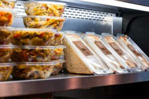 sandwiches in plastic packaging
