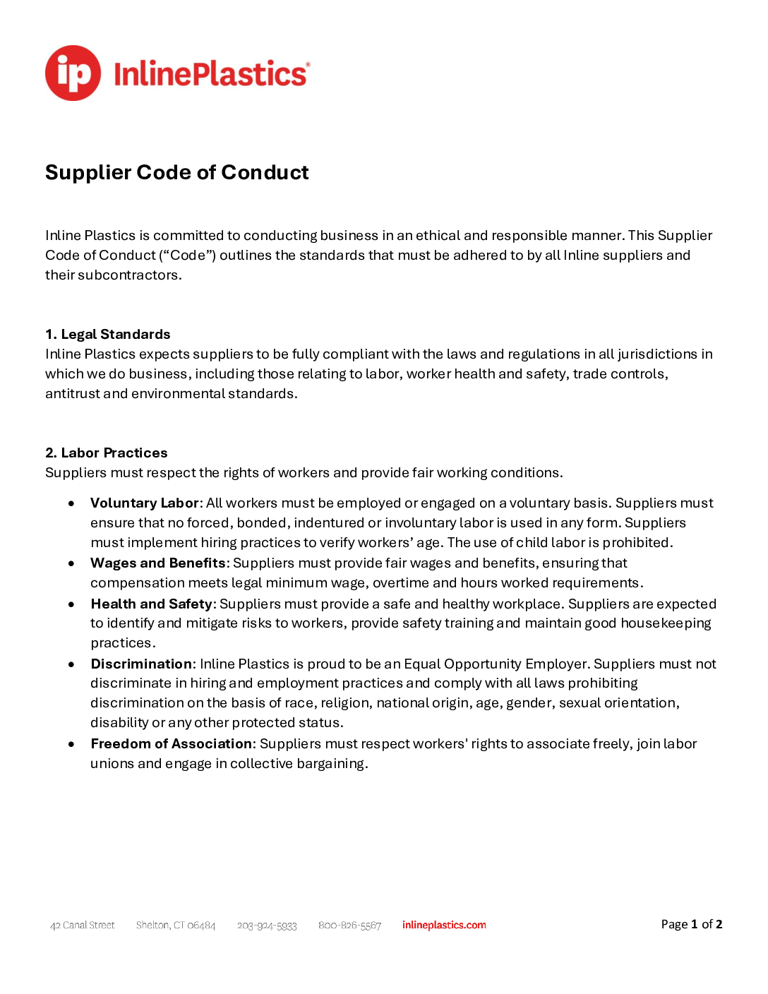 Supplier Code of Conduct