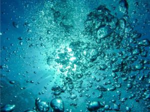 Bubbles in the water 