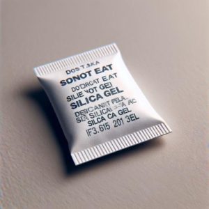 a small packed of silica gel 