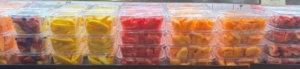 assorted cut fruit in plastic packaging