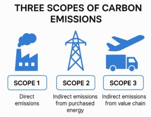 The scopes of carbon emissions