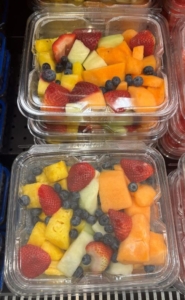 assorted fruit salad in plastic packaging