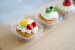 pastries in a plastic food package