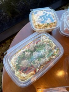 food in polypropylene packaging 