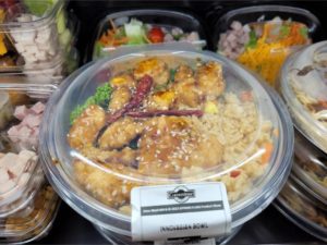 chinese food in a plastic package 