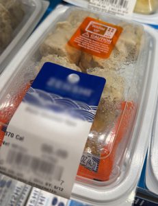 dumplings with condensation inside a plastic package 