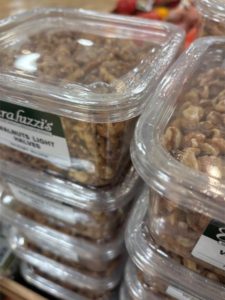 nuts in a plastic package with a shrink band 
