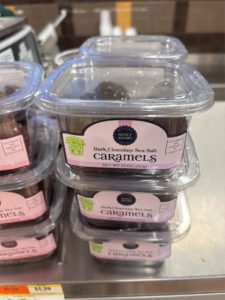 caramels in a plastic package with shrink bands 