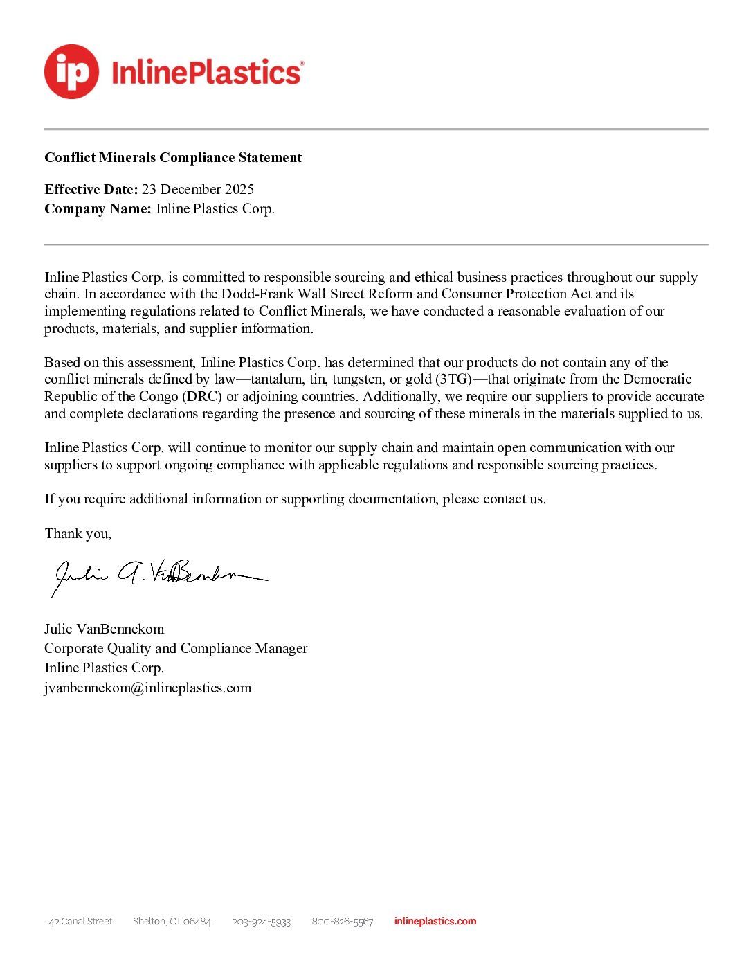 Conflict Minerals Statement