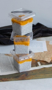 chia seed pudding. Photo by Alina Matveycheva: https://www.pexels.com/photo/desserts-in-plastic-containers-on-table-17289713/