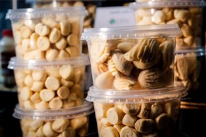 Nuts in polypro packaging: Photo by Caio Niceas: https://www.pexels.com/photo/stacked-plastic-containers-of-homemade-cookies-37245394/