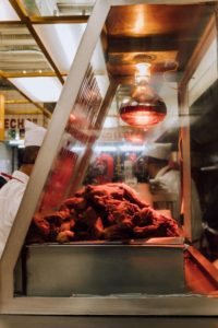Fried chicken under a heat lamp. Photo credit: https://www.pexels.com/@mikegles/
